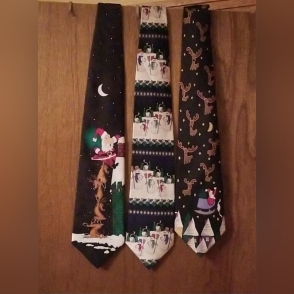 Festive Men  Ties - Black, Green, Multicolor